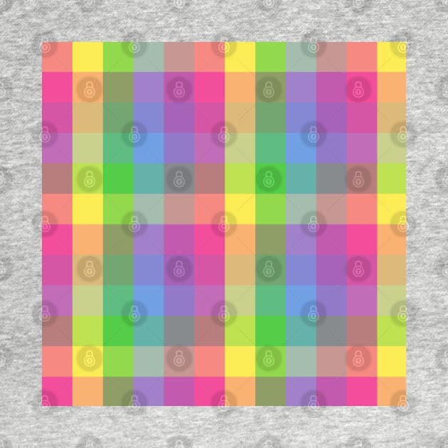 Rainbow Checkered Pattern | Multicolor Pattern by Honeynandal